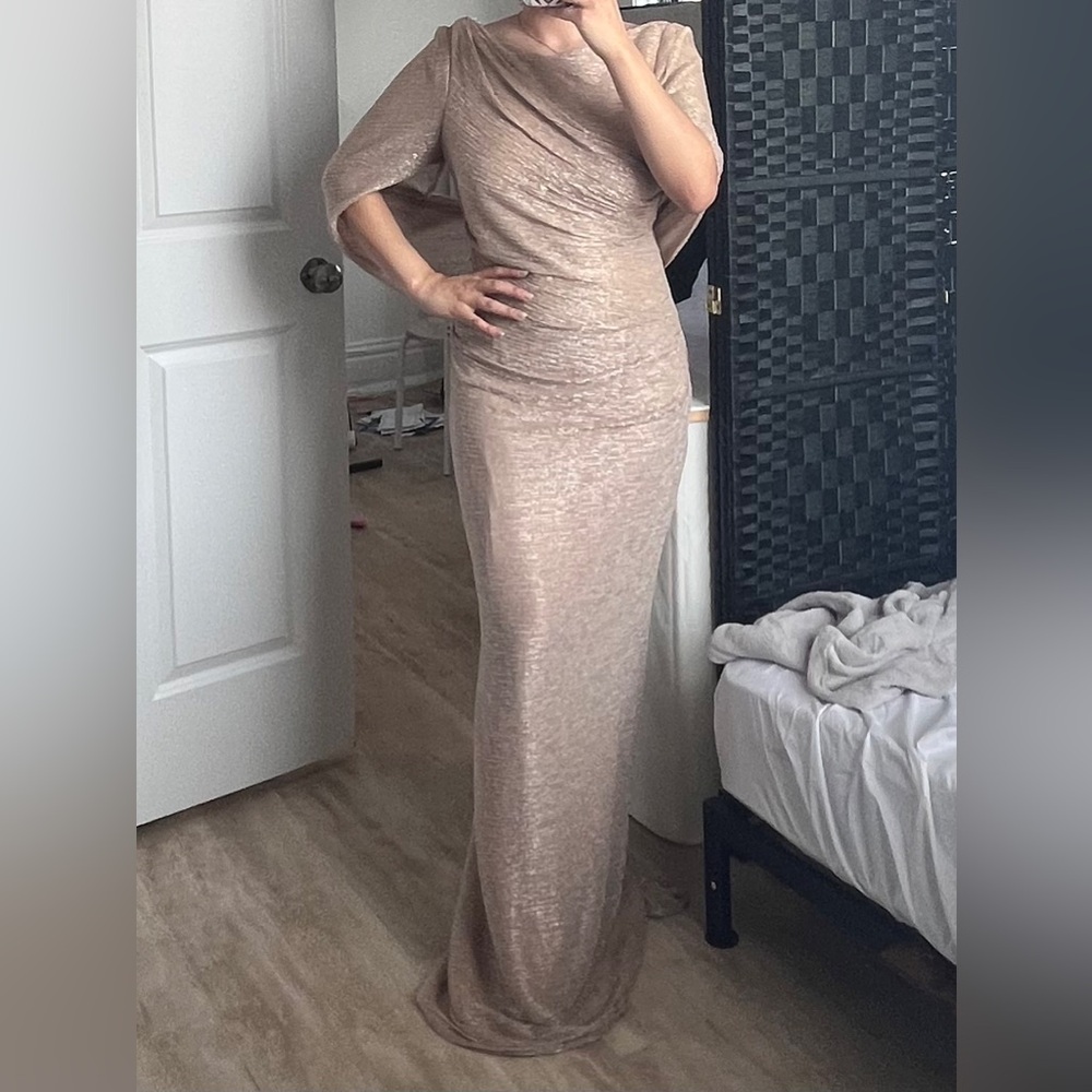 Elegant Gold Evening Gown